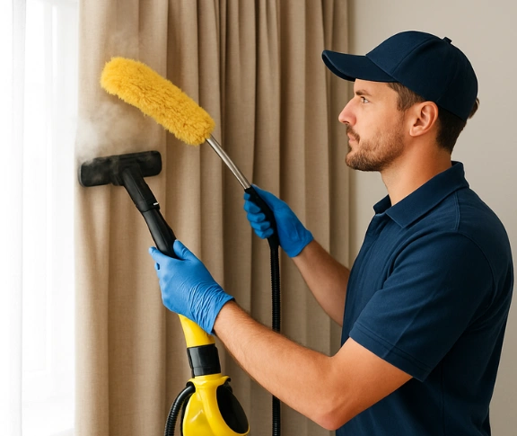 Trusted blind cleaning technician Matty Curtain Cleaning kenmore-hills QLD