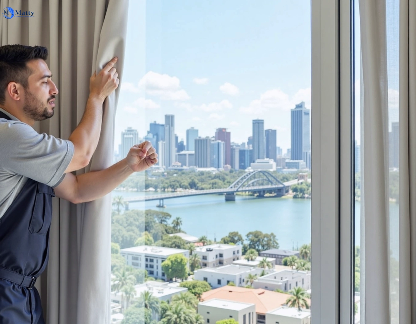 Professional curtain steam cleaning service kenmore-hills QLD by Matty Curtain Cleaning