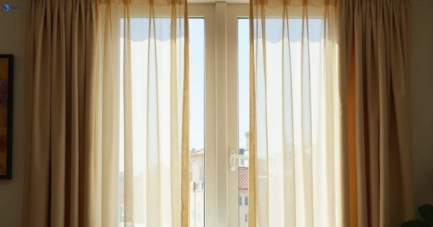 Dusty and dull curtains in kenmore-hills before steam cleaning
